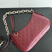 GG Emblem Rosso Ancora red GG leather size 24x16.5x5.5cm - 6