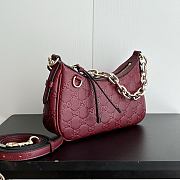 GG Emblem Rosso Ancora red GG leather size 24x16.5x5.5cm - 5