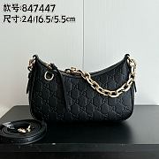 Gucci Emblem Black GG leather size 24x16.5x5.5cm - 1