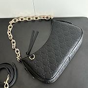 Gucci Emblem Black GG leather size 24x16.5x5.5cm - 6