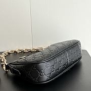 Gucci Emblem Black GG leather size 24x16.5x5.5cm - 4