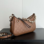 Gucci Emblem Brown GG leather size 24x16.5x5.5cm - 5
