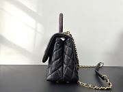Chanel Coco Bolsa Handle Caviar Preta Bag Black size 14×24×10cm - 4