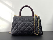 Chanel Coco Bolsa Handle Caviar Preta Bag Black size 14×24×10cm - 3