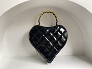 Vintage Chanel Heart Vanity Bag Black and White  - 3