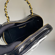 Vintage Chanel Heart Vanity Bag Black and White  - 2