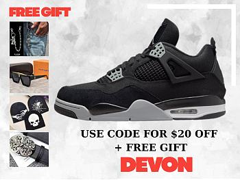  Air Jordan 4 Black Canvas - DH7138-006 