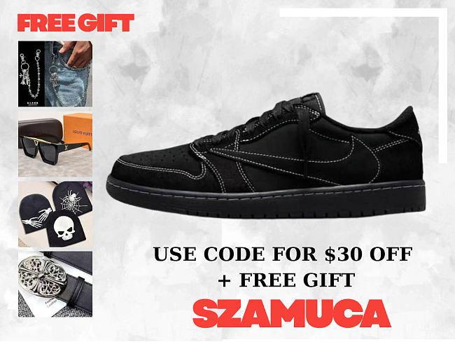 Air Jordan 1 Retro Low OG SP Travis Scott Black Phantom - DM7866-001 - 1