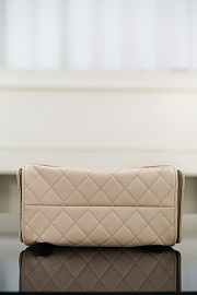 Chanel 25 Small Handbag Grained Calfskin & Gold-Tone Metal Beige size 30x26x14cm - 6