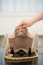 Chanel 25 Small Handbag Grained Calfskin & Gold-Tone Metal Beige size 30x26x14cm - 3