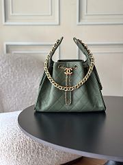 Chanel Small 25 Hobo Bag Khaki Caviar Antique Gold Hardware size 30x26x14cm - 1