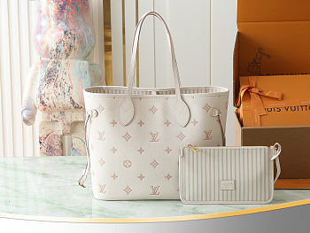 LV Neverfull MM Monogram Empreinte Eden Bicolor M14285 size 32x29x17cm
