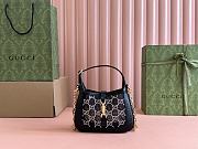 Gucci Jackie 1961 mini lizard shoulder bag Black size 19x13x3cm - 1