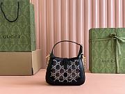 Gucci Jackie 1961 mini lizard shoulder bag Black size 19x13x3cm - 6