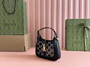 Gucci Jackie 1961 mini lizard shoulder bag Black size 19x13x3cm - 5