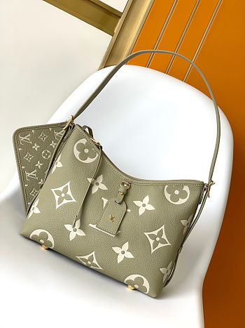 LV CarryAll PM Khaki Cream size 29.5x24x12cm