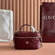 GG Marmont vanity bag in Rosso Ancora red leather size 19x11.5x9cm - 1