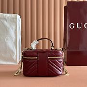 GG Marmont vanity bag in Rosso Ancora red leather size 19x11.5x9cm - 2