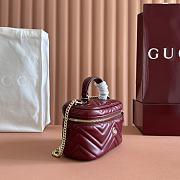 GG Marmont vanity bag in Rosso Ancora red leather size 19x11.5x9cm - 4