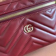 GG Marmont vanity bag in Rosso Ancora red leather size 19x11.5x9cm - 5
