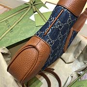 Gucci Jackie 1961 Small Gg Jacquard Denim Shoulder Bag size 28x19x4.5cm - 3