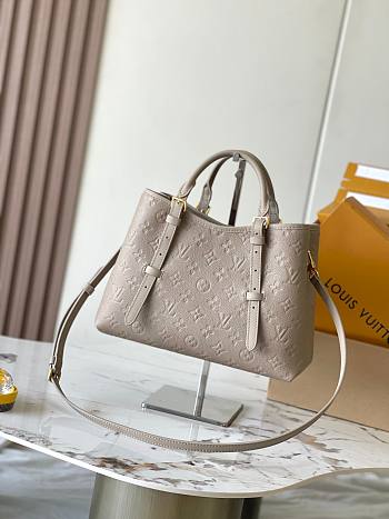 LV Babylone Tote PM Monogram Empreinte Tourterelle Grey size 31x21.5x13cm