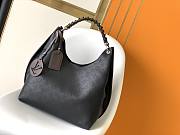 Louis Vuitton Carmel Mahina Hobo Bag Black size 35x40x17cm - 1