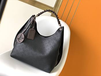 Louis Vuitton Carmel Mahina Hobo Bag Black size 35x40x17cm