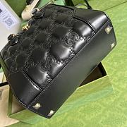 Gucci small GG matelassé top-handle bag in Black size 23x22x10cm - 5