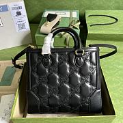 Gucci small GG matelassé top-handle bag in Black size 23x22x10cm - 3