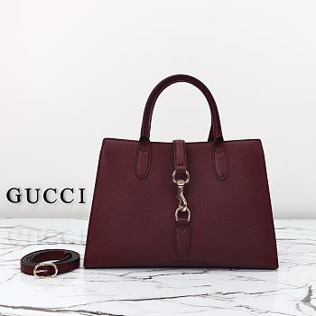 GUCCI Rosso ancora tote bag size 31x22.5x10cm