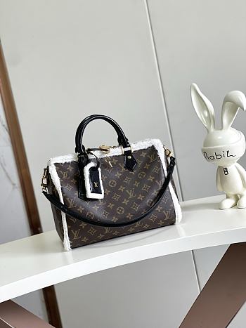 LV Speedy Soft 30 Teddy Monogram Shearling size 30x21x17cm