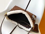LV CarryAll PM Mahina Leather Chocolate Brown size 22x34x11cm - 5