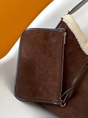 LV CarryAll PM Mahina Leather Chocolate Brown size 22x34x11cm - 2
