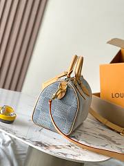 Louis Vuitton Speedy 25 Bandouliere Damier Denim 3D Blue Denim size 25x15x15cm - 6