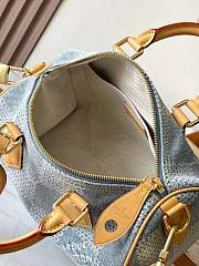Louis Vuitton Speedy 25 Bandouliere Damier Denim 3D Blue Denim size 25x15x15cm - 3