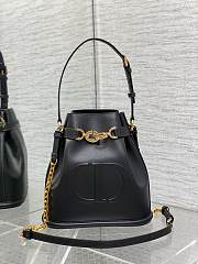 Dior C'est Bag Black CD-Embossed Calfskin size 24x10x24.5cm - 1