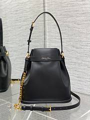 Dior C'est Bag Black CD-Embossed Calfskin size 24x10x24.5cm - 6