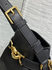 Dior C'est Bag Black CD-Embossed Calfskin size 24x10x24.5cm - 5