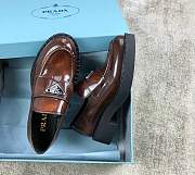 Prada brown loafer patent leather - 1