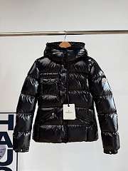 Moncler Glareins Braided Trim Hooded Short Down Jacket black color - 6