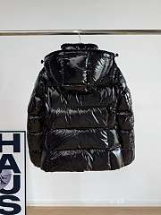 Moncler Glareins Braided Trim Hooded Short Down Jacket black color - 4