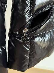 Moncler Glareins Braided Trim Hooded Short Down Jacket black color - 3