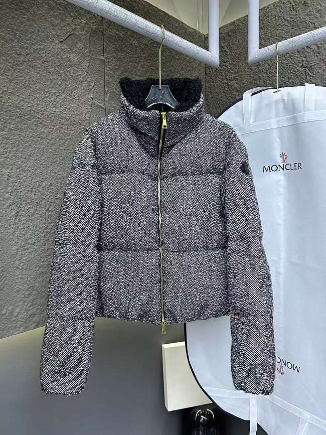 Moncler Grey Brezesse  Boucle Short Down Jacket - 1