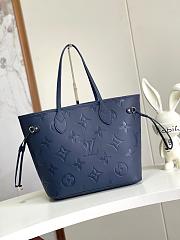 Louis Vuitton Neverfull MM navy size 32 cm ≈ 12.6 in  - 5