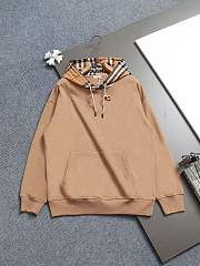 Burberry Checked Hood Cotton Hoodie - 6