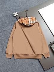 Burberry Checked Hood Cotton Hoodie - 5