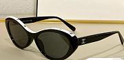 Chanel Sunglasses White Oval Frame  - 4