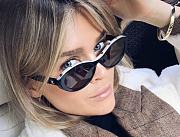 Chanel Sunglasses White Oval Frame  - 3