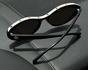 Chanel Sunglasses White Oval Frame  - 2